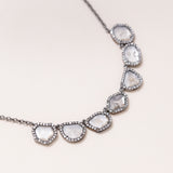 Necklace of Diamond Slices encircled by Pave Diamonds