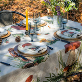 Linen tablecloth FOREST MUSHROOMS