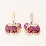 Rubies, Diamonds and 24K Gold Earrings
