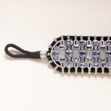 Diamond & Tanzanite, Silver & Cotton Bracelet