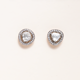 Polki & Pave Diamond, Silver & Gold Studs