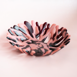 Handcrafted Peruvian Red & Pink Glass Dish