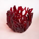 Handcrafted Peruvian Red Glass Dish