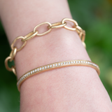 18K Gold White Diamond Cuff regular