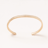 18K Gold White Diamond Cuff small