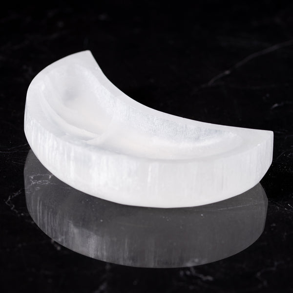 Selenite Moon Bowl