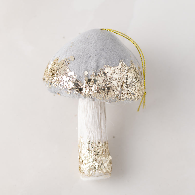 Velvet Mushroom Ornament