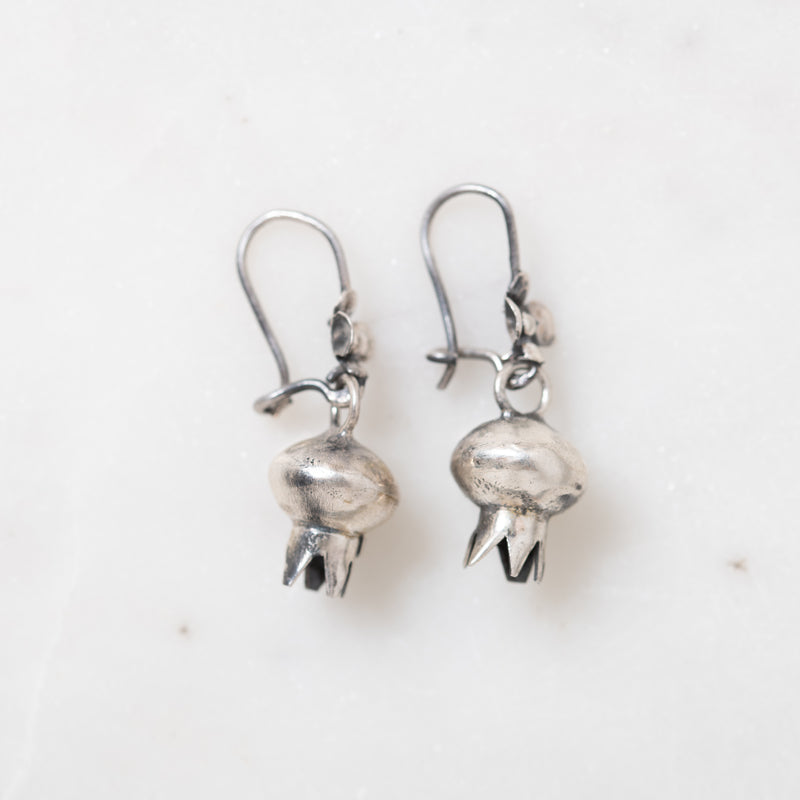 Silver Pomegranate Earrings