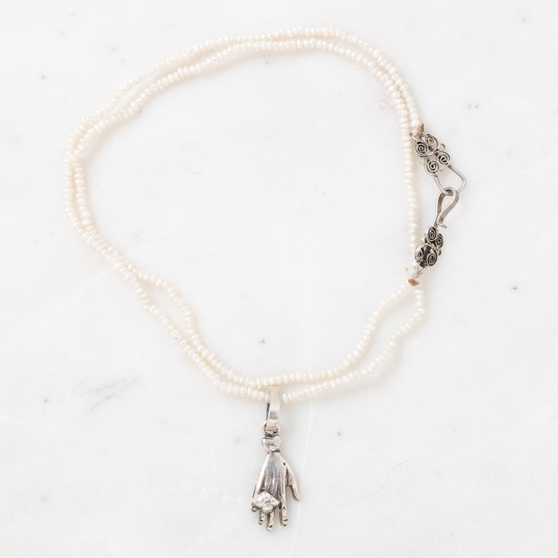 Silver and Pearl Earrings