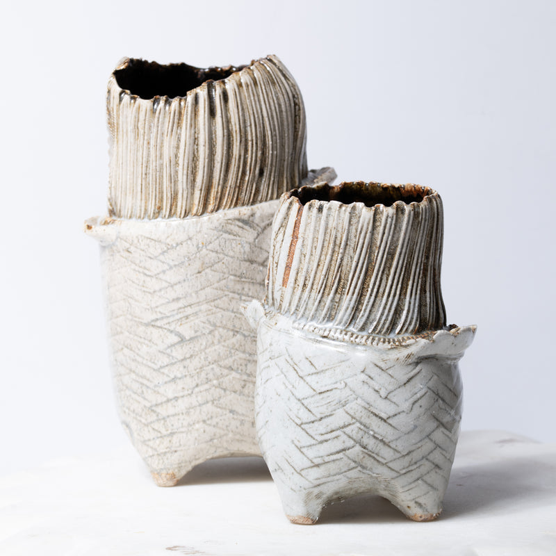 Handcrafted Ceramic Grey Vase