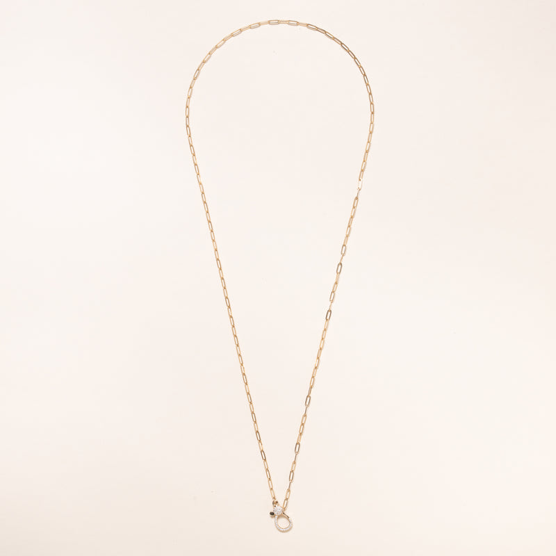 14k Gold Necklace Paper Clip Chain 24"
