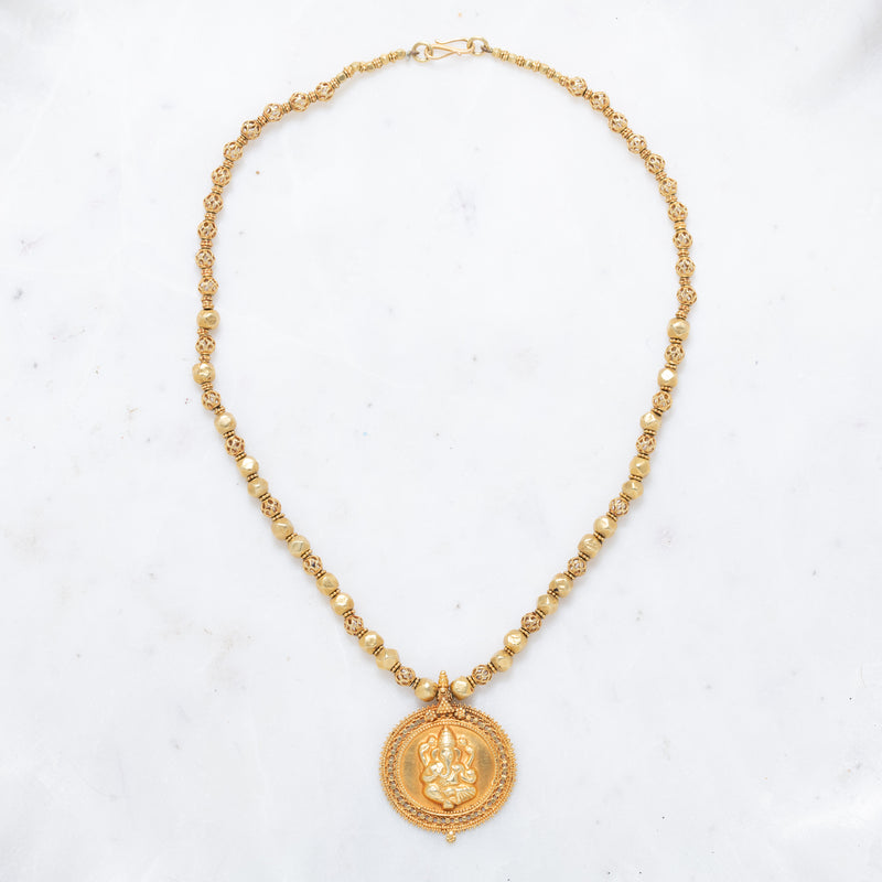 Vintage 22k Ganesha Necklace