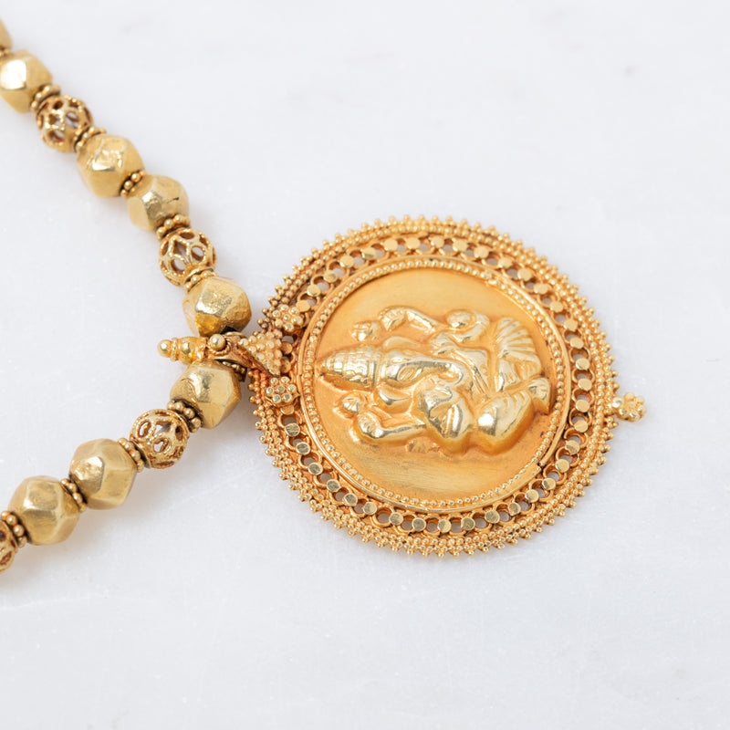 Vintage 22k Ganesha Necklace