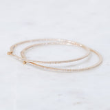 Diamond in 18k Gold Hoop Earrings
