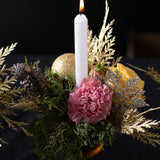 Moonlight Candle Trio Flower Centerpiece