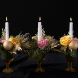 Moonlight Candle Trio Flower Centerpiece