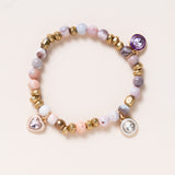 African Brass, Botswana Agate & Rhinestone/Enamel Pendants