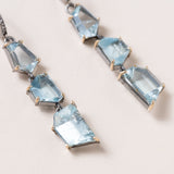 Brazilian Aquamarine, Silver, 14K Gold & Diamond Pave Earrings