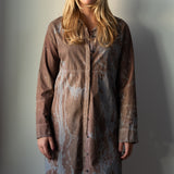 Patricia Larsen Distressed & Painted Cotton Shirt Dress