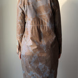 Patricia Larsen Distressed & Painted Cotton Shirt Dress