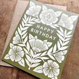 "Happy Birthday," Greeting Card
