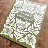 "Happy Birthday," Greeting Card