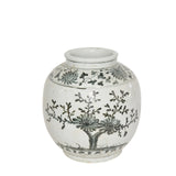 Blue & White Flower Bamboo Porcelain Jar