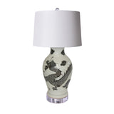 Black Dragon Porcelain Fairy Vase Table Lamp