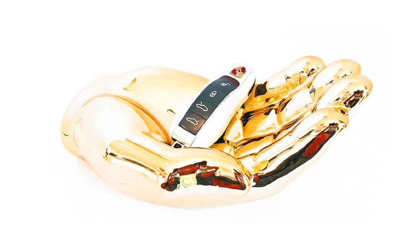 Gold Hand Tray Decoration- 7.5" long