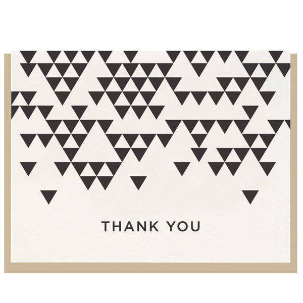 Thank You Triangle - Letterpress Card