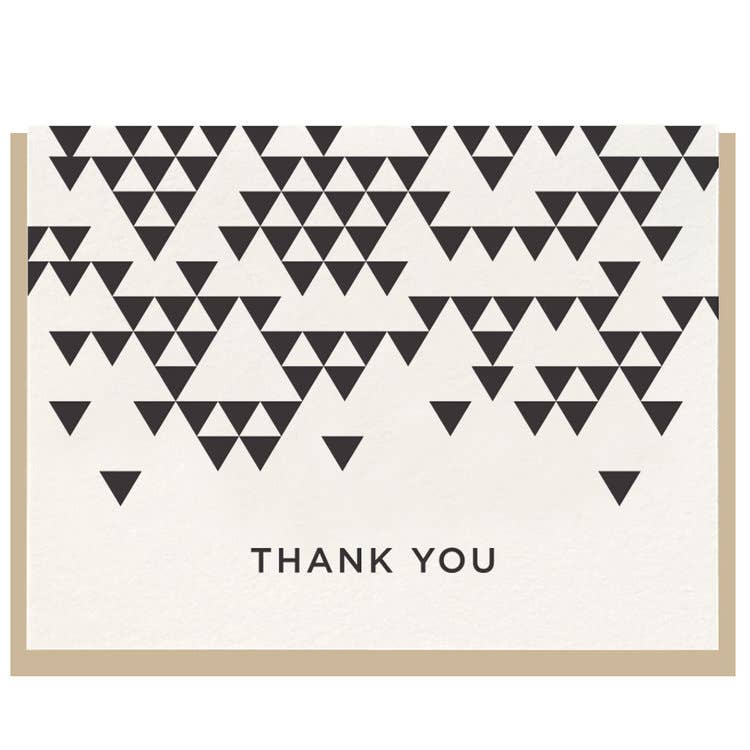 Thank You Triangle - Letterpress Card