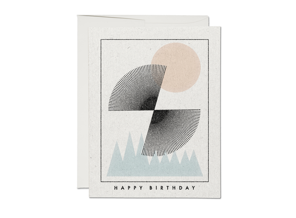 Sun Over Mountains birthday greeting card