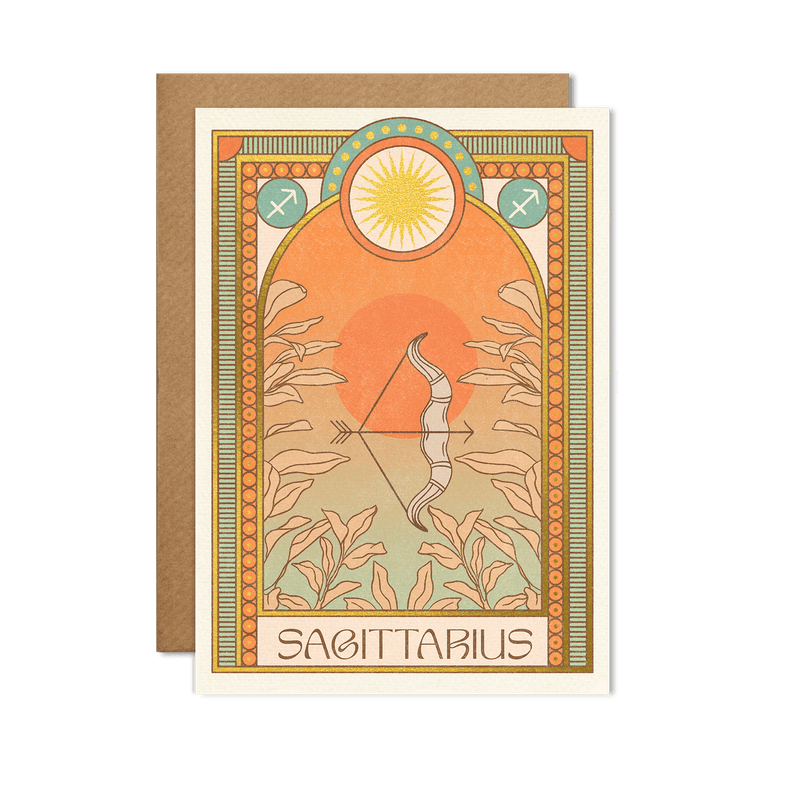 Sagittarius Zodiac Card