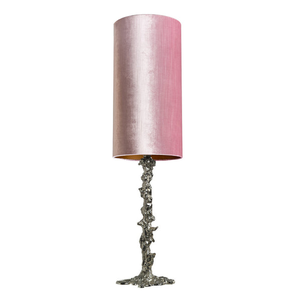 Lamp Base Drip with Light Pink Shade