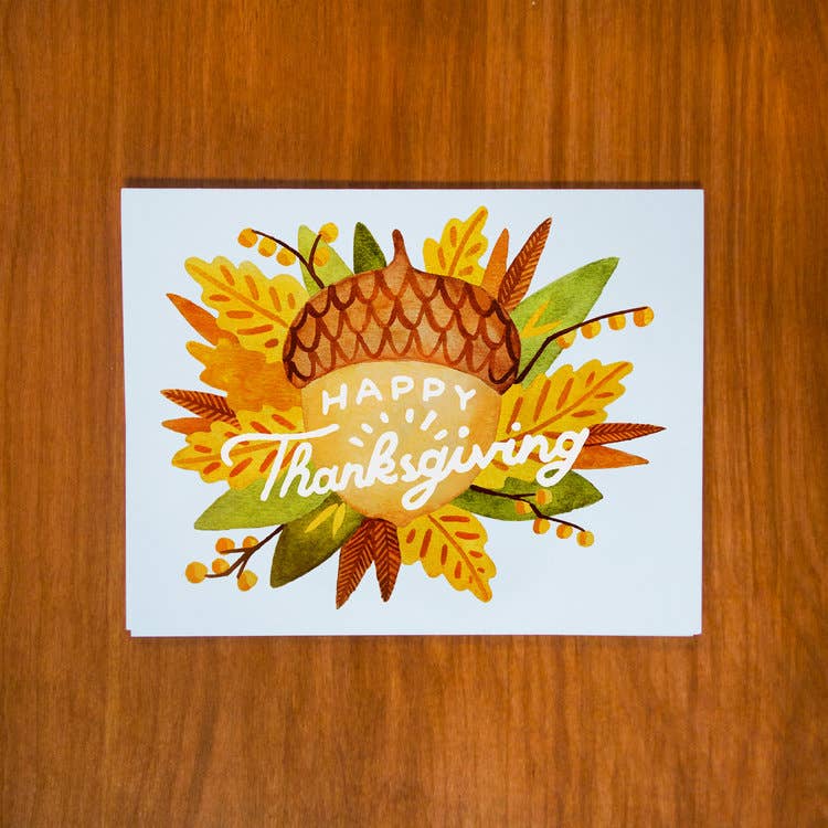 Acorn Thanksgiving Greeting Card