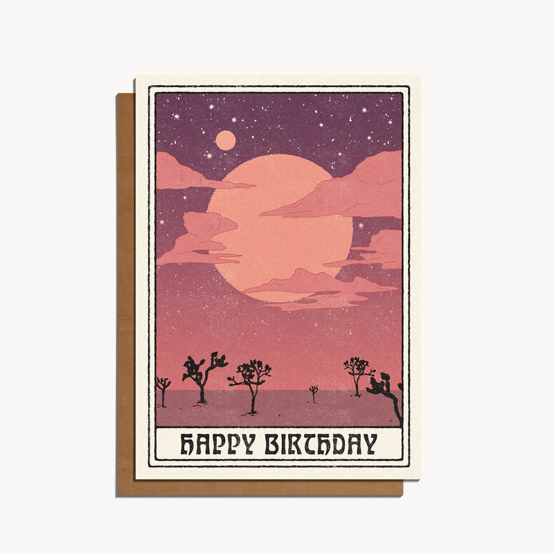 Happy Birthday Moon Card