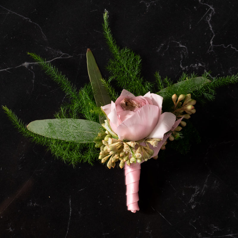 Pink Boutonniere and Corsage