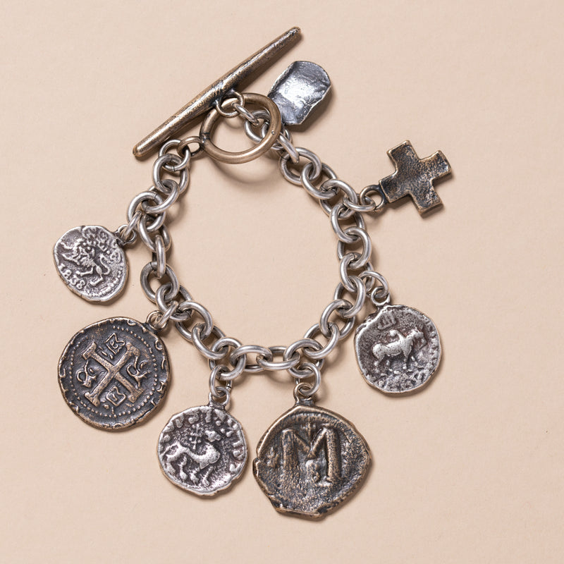 shannon koszyk vintage coins charm bracelet