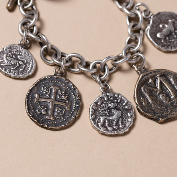 shannon koszyk vintage coins charm bracelet