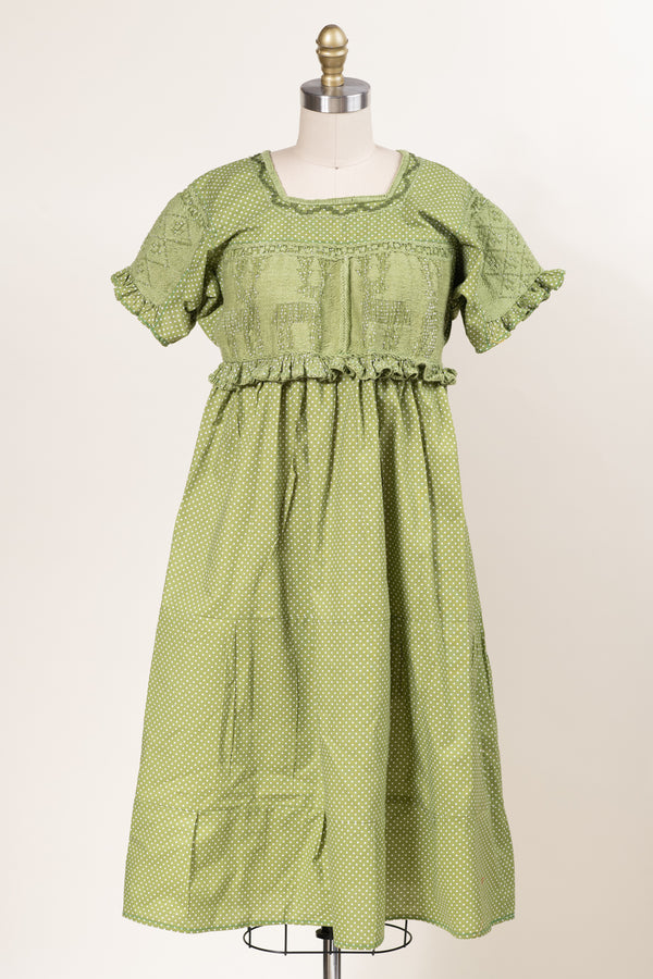 hand embroidered deer dress