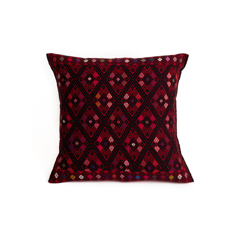 Mexican Throw Pillow - Colorful Diamond Pattern