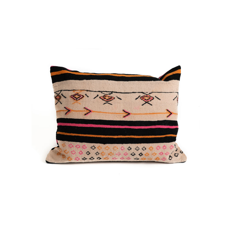 Moroccan Colored Haik Cushion - 70x50 - Pink Stripes