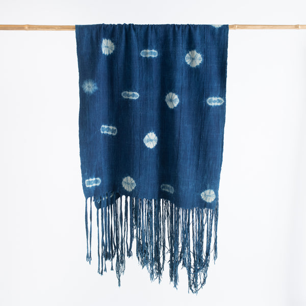 Woven Blue Indigo Fabric Mudcloth