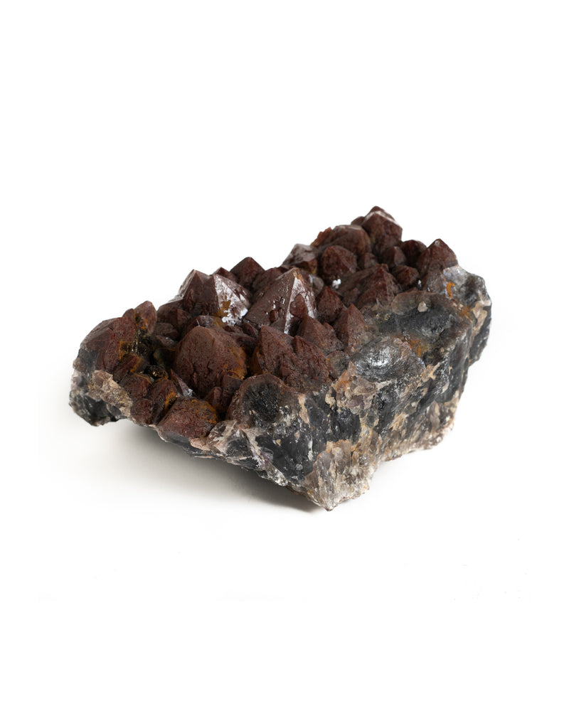 Hematite on Amethyst Cluster - Small