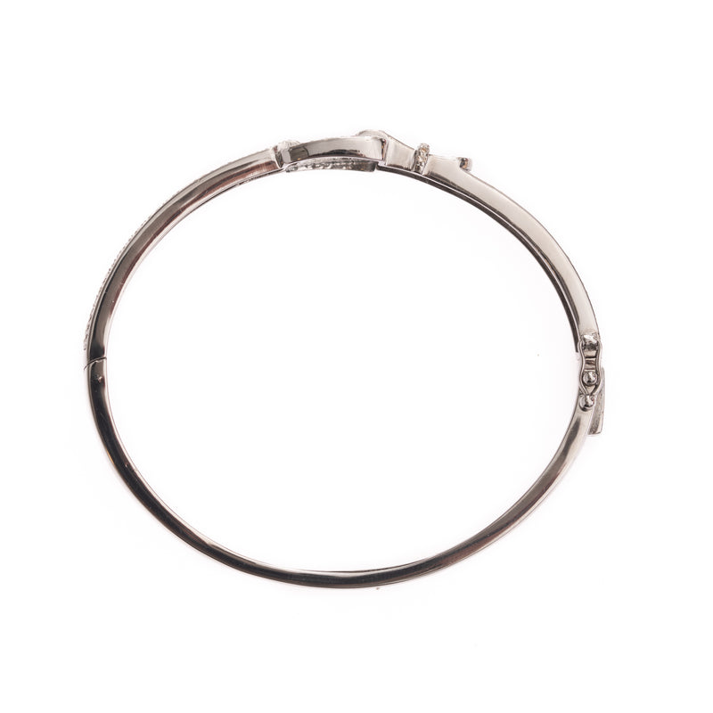 pave buckle silver bracelet 