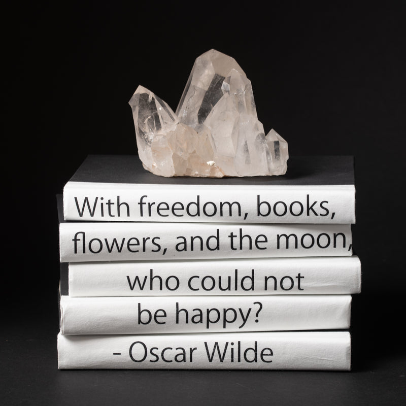 With Freedom Quote Book Stack