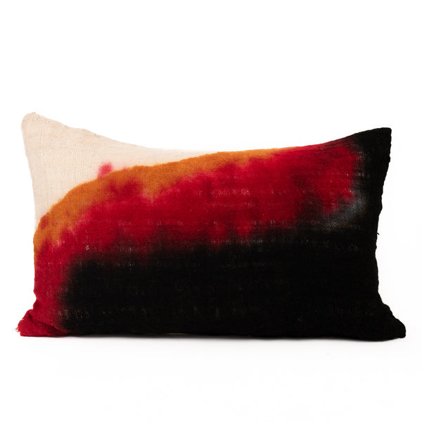 Large Moroccan Henna Wool Pillow