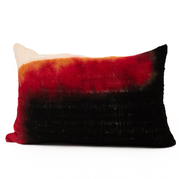 Large Moroccan Henna Wool Pillow