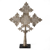 Ethiopian Coptic Cross on Stand Large