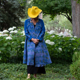 navy blue artisan made kaftan